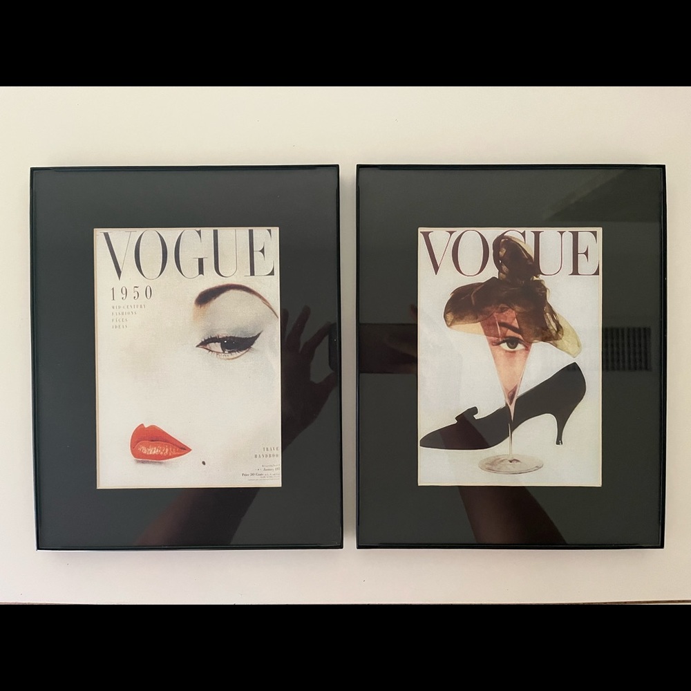Vintage 1950’s Vogue Photos in Black Frame
